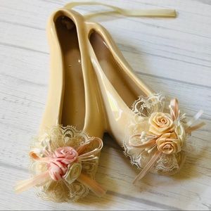 SOLD Ceramic Ballet Slippers Wall Decor